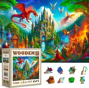 Wooden City Fantastic Castle Multicolored