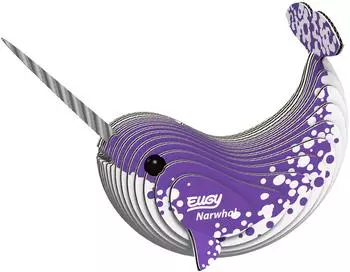 Eugy 3D Purple Narwhal