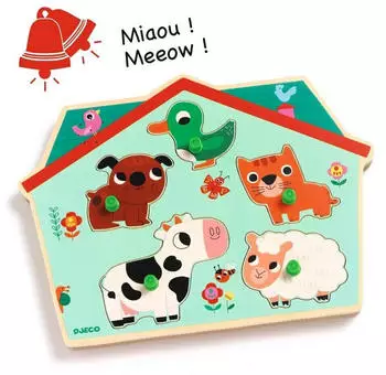 Djeco Geräuschpuzzle Bauernhoftiere