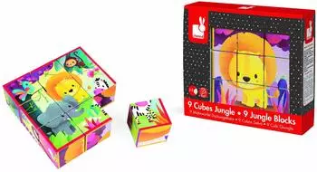 Janod Kubkid 9 Blocks Jungle Animals
