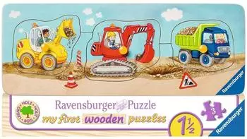 Ravensburger My first wooden Puzzle - Die kleine Baustelle (3 Teile)