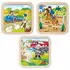Goki Holzpuzzle Bauernhof, Feuerwehr, Pferd, 9 Teile (57382)