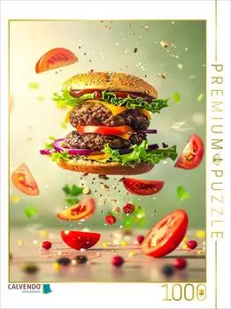 Calvendo Puzzle "Doppel Cheeseburger" 1000 Teile, 64x48cm