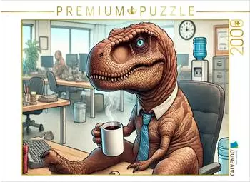 Calvendo Puzzle "Dino im B&uuml;ro" 2000 Teile, 90x67cm (4066851870403)