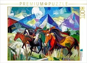 Calvendo Foto-Puzzle Pferdeherde 1000 Teile, 64x48cm