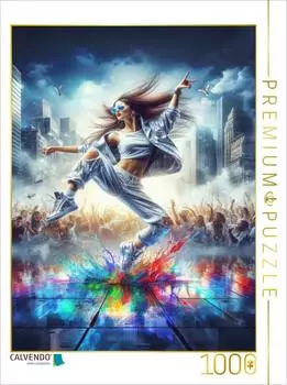 Calvendo Foto-Puzzle &bdquo;Eine Hip Hop T&auml;nzerin tanzt vor Publikum" 1000 Teile, 64x48cm