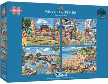 Gibsons Puzzle „Wish You Were Here" 4x500 Teile (G5059)