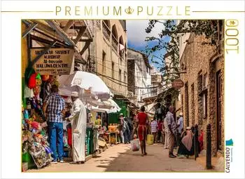 Calvendo Puzzle "Die Hauptstra&szlig;e in Lamu-Stadt" 1000 Teile 64x48cm (4066851977539)