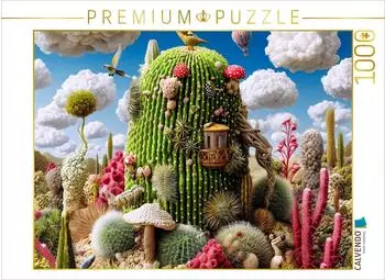 Calvendo Puzzle "Kaktushaube mit Vogelbesuch" 1000 Teile, 64x48cm