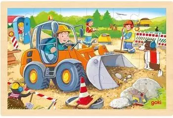Goki Einlegepuzzle Baustelle (57411)