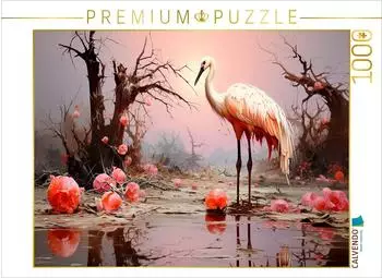 Calvendo Puzzle &bdquo;Rosa Gefieder" 1000 Teile, 64x48cm