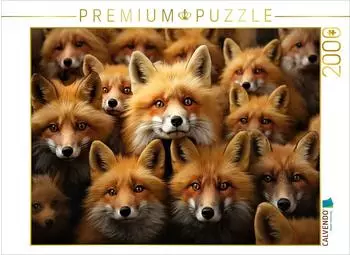 Calvendo Foto-Puzzle "Viele F&uuml;chse auf einem Bild" 2000 Teile 90x67cm