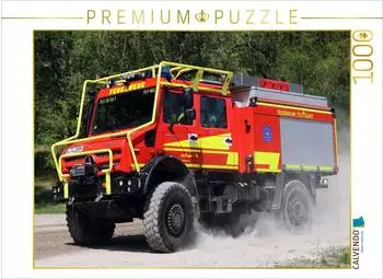 Calvendo Puzzle Waldbrand Tankl&ouml;schfahrzeug U 5023 (2023), 1000 Teile, 64x48cm
