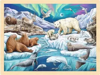 Goki Puzzle "Polarnacht", Holz, mehrfarbig (57328)
