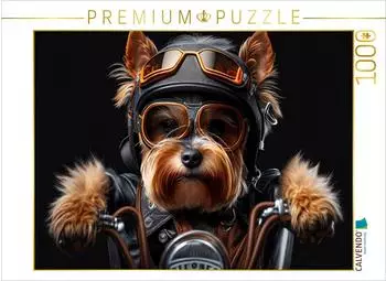 Calvendo Puzzle "Der humoristische Yorkshire Terrier Kalender" 1000 Teile 64x48cm