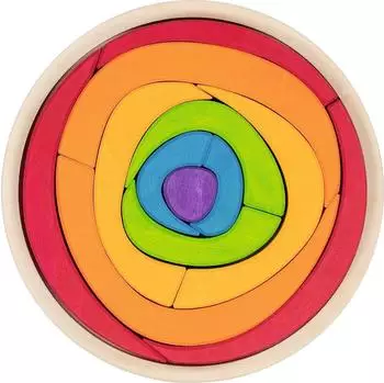 Goki Oculus Holzpuzzle Farbspirale, 11 Teile (58329)