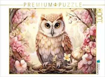 Calvendo Puzzle "Neugierige Eule" 1000 Teile, 64x48cm
