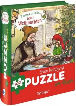 Oetinger Pettersson und Findus feiern Weihnachten &ndash; Puzzle im Buch, 100 Teile