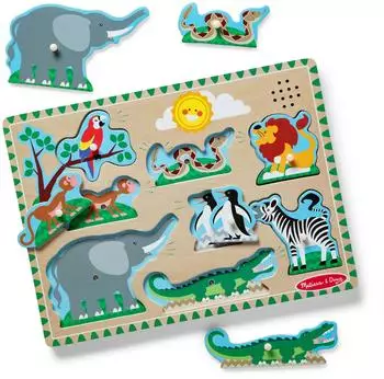 Spin Master Zootiere Sound Puzzle, Karton (53340)