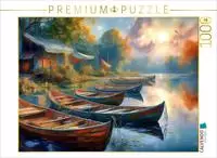 CALVENDO Puzzle Boote im Weiher 1000 Teile Lege-Gr&ouml;&szlig;e 64x48cm Foto-Puzzle f&uuml;r