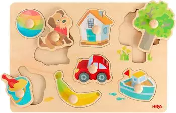 HABA Greifpuzzle "Erste W&ouml;rter", 8-teilig, ab 12 Monaten (2011813001)