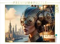 Puzzle &middot; Hafenmeisterin mit Kommunikationshaube und Fernsichtmodul | Steampunk...