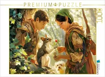 Calvendo Puzzle „Bücher, Liebe und ein kleiner Hund" 1000 Teile, 64x48cm