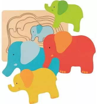 Goki Elefant Puzzle mehrfarbig (57450)