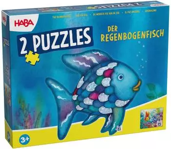 HABA Puzzle &bdquo;Der Regenbogenfisch" 12 & 15 Teile (2014588001)