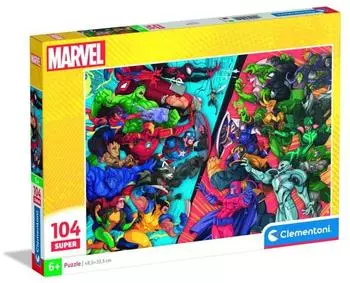 Clementoni Supercolor Marvel Heroes vs. Villains Puzzle 104 Teile, ab 6 Jahren (25059)