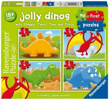 Ravensburger Jolly Dinos Erstes Kinderpuzzle 2-3-4-5 Teile (7289)