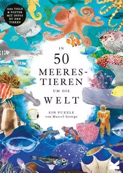 Laurence King Verlag &bdquo;In 50 Meerestieren um die Welt" 1000-Teile-Puzzle