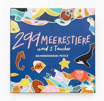 Laurence King Verlag Puzzle &bdquo;299 Meerestiere und 1 Taucher", 200 Teile