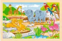 Wooden Jigsaw Puzzle - Farm and Zoo - 24 pcs. Holz