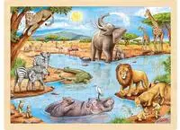Einlegepuzzle afrikanische Savanne
