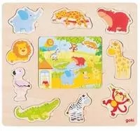 Einlegepuzzle Zootiere