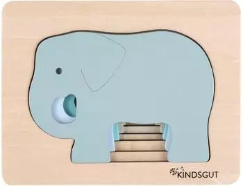 Kindsgut Tierpuzzle Elefant, Lagenpuzzle aus Holz, 5 Teile (BW000KG32017)