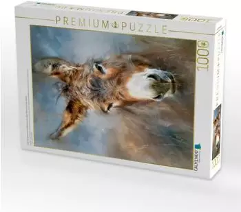 Calvendo Puzzle &bdquo;Esel, ein liebenswerter Blick und ein stiller Moment auf vier Hufen", 1000 Teile, 64&times;48cm