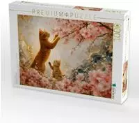CALVENDO Puzzle Muttergl&uuml;ck im Bl&uuml;tenregen 1000 Teile Lege-Gr&ouml;&szlig;e 64 &times; 48 cm