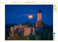 CALVENDO Puzzle Vollmond &uuml;ber Burg Giebichenstein 1000 Teile Lege-Gr&ouml;&szlig;e 64...