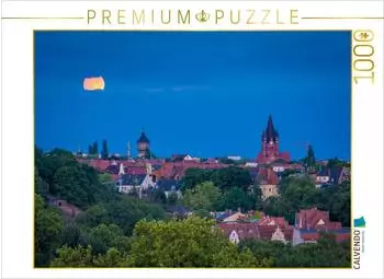 Calvendo Puzzle &bdquo;Vollmond &uuml;ber Wasserturm Nord und Pauluskirche" 1000 Teile, 64&times;48cm