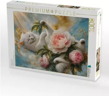 Calvendo Samtpfoten Spiel Puzzle 1000 Teile, 64&times;48cm