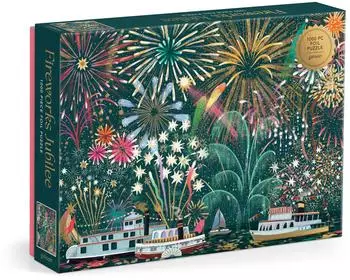 galison Fireworks Jubilee Puzzle mit Folie, 1000 Teile