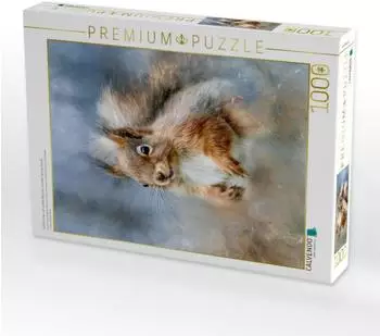 Calvendo Puzzle &bdquo;Eichh&ouml;rnchen, ein sanfter Blick, ein schneller Sprung danach" 1000 Teile, 64&times;48cm
