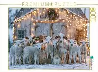 CALVENDO Puzzle Weihnachtszauber auf dem Hof 1000 Teile Lege-Gr&ouml;&szlig;e 64 &times; 48 cm