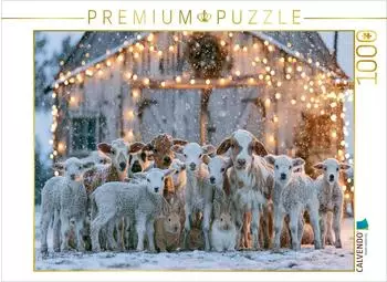 Calvendo Puzzle "Weihnachtszauber auf dem Hof" 1000 Teile, 64&times;48cm