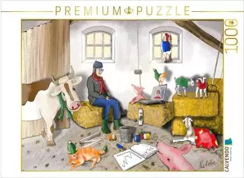 Calvendo Puzzle &bdquo;Fortbildung im Stall" 1000 Teile, 64&times;48cm