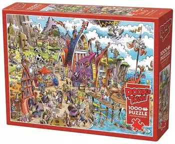 Green Board Games Verr&uuml;cktes Wikingerdorf Puzzle, 1000 Teile