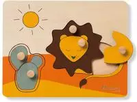 Hauck 81305, Hauck Holz Steckpuzzle f&uuml;r Baby (ab 1 Jahr) - Lion / L&ouml;we -...