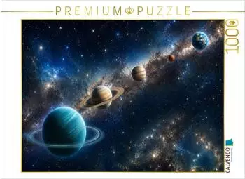 Calvendo Puzzle &bdquo;Planeten: Uranus, Saturn, Jupiter, Mars und Erde" 1000 Teile, 64&times;48cm